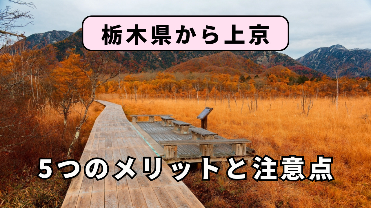 栃木県から上京する5つのメリットと注意点を解説!