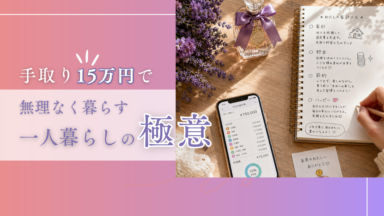 手取り15万円で一人暮らしはできる？生活費シミュレーションと無理なく暮らす極意