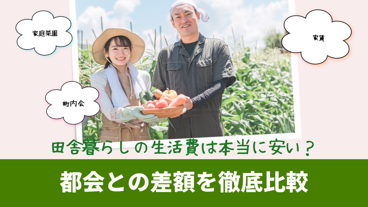 田舎暮らしの生活費は本当に安い?都会との差額を徹底比較